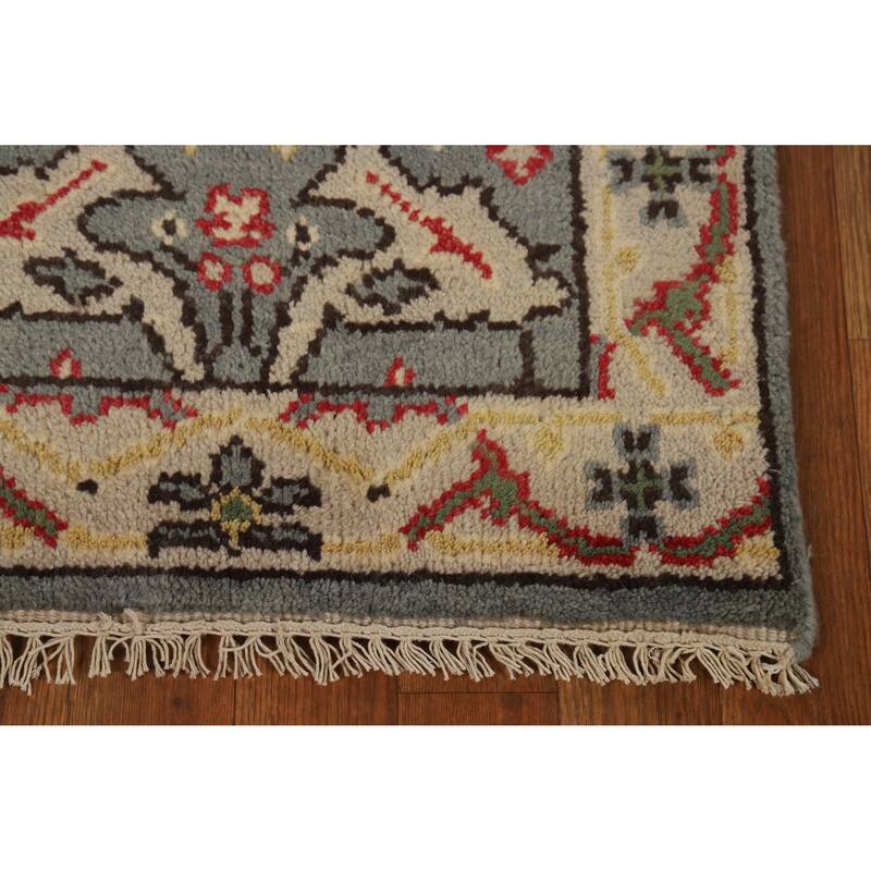 Geometric Oushak Foyer Rug Handmade Oriental Wool Carpet - 2'0"x 3'0"