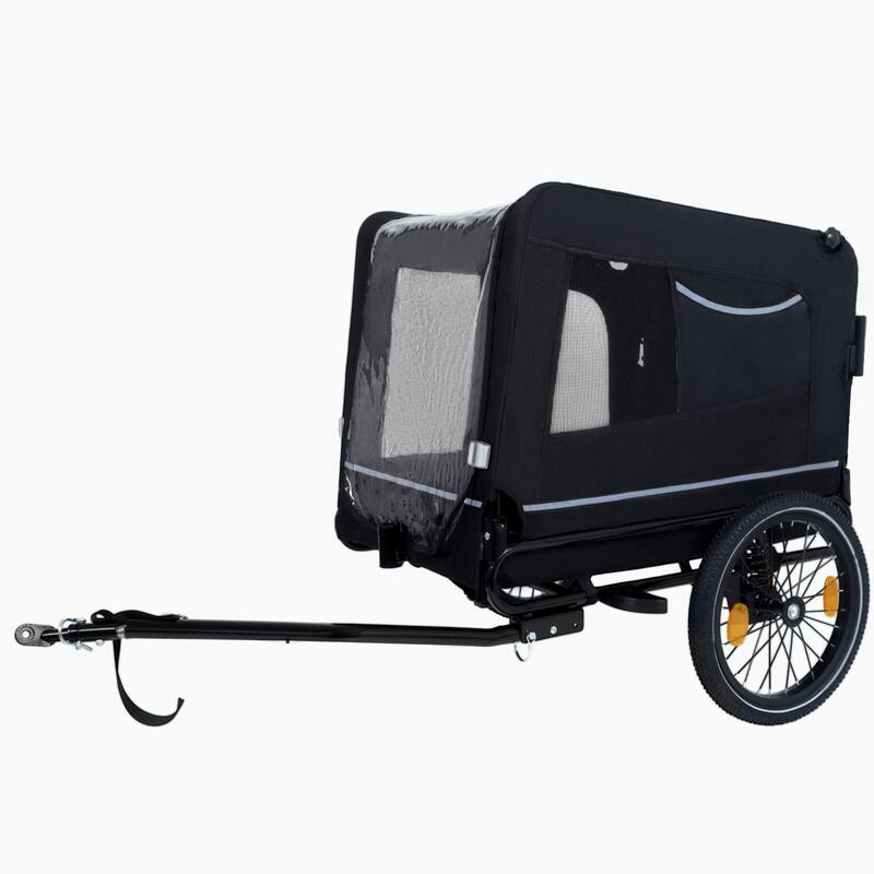 2-In-1 Bike Trailer & Push Cart For Pets-All-Terrain Wheels,Quick Release Wheel,Internal Leash,Holds Pets Up To 88 Lbs