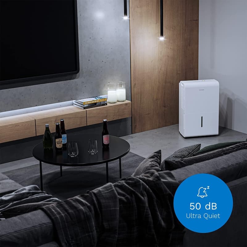hOmeLabs 3000 Sq. Ft. Dehumidifier - Ideal for Medium to Large Bedrooms and Home Basements - 35 Pint - 35 Pint