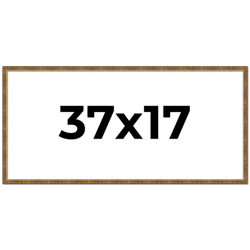 37x17 Frame Gold Picture Frame - Complete Modern Photo Frame Includes