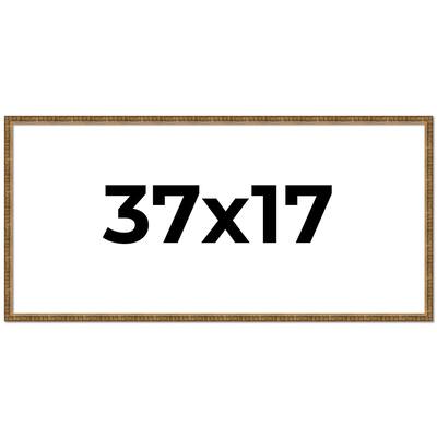 37x17 Frame Gold Picture Frame - Complete Modern Photo Frame Includes