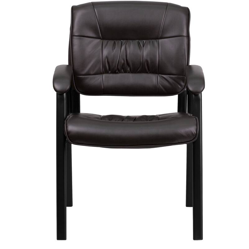 Upholstered Tufted Executive Reception Chair with Padded Arms - 23.25"W x 26"D x 36"H