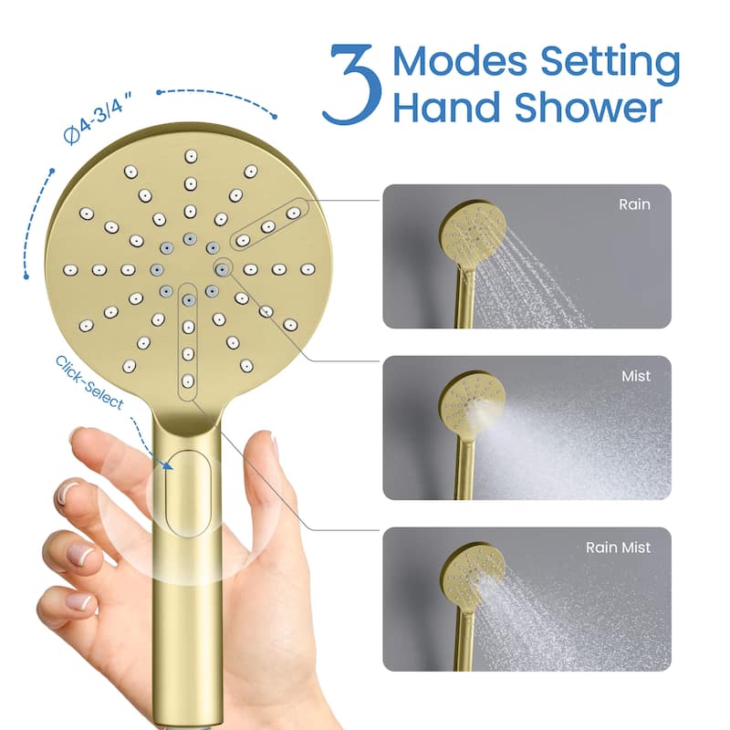 Circular 3 Settings ABS Handheld Shower Head