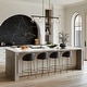 preview thumbnail 3 of 9, Modern Industrial 5-Light Black Gold Linear Chandelier Clear Glass Kitchen Island Lights for Dining Room