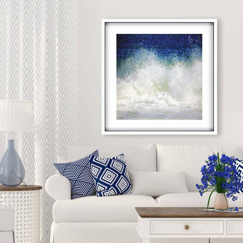 Splish Framed Art Exclusive Framed Art Giclee from the Libby Langdon Collection - Under Glass - Blue