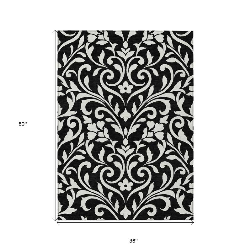 HomeRoots Floral Transitional Rectangle Outdoor Rug