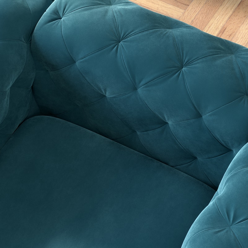 Corvus Aosta Tufted Velvet Chesterfield Club Chair