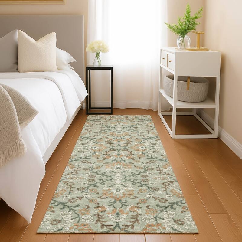 Machine Washable Indoor/ Outdoor Traditional Hartman Chantille Rug