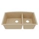 preview thumbnail 19 of 76, Karran Undermount Quartz Double Bowl Kitchen Sink Bisque