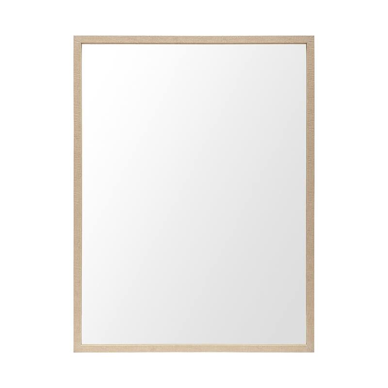 HomeRoots 42" Tan Framed Bathroom Vanity Mirror - 31.50 in. x 41.50 in. x 1.75 in.