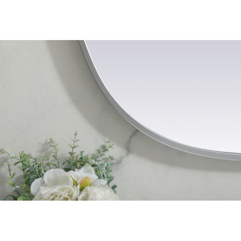 Indigo Home Metal Frame Oval Mirror 24x30 Inch