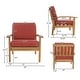 preview thumbnail 10 of 8, Peyton 4-piece Outdoor Wooden Chat Set by Christopher Knight Home