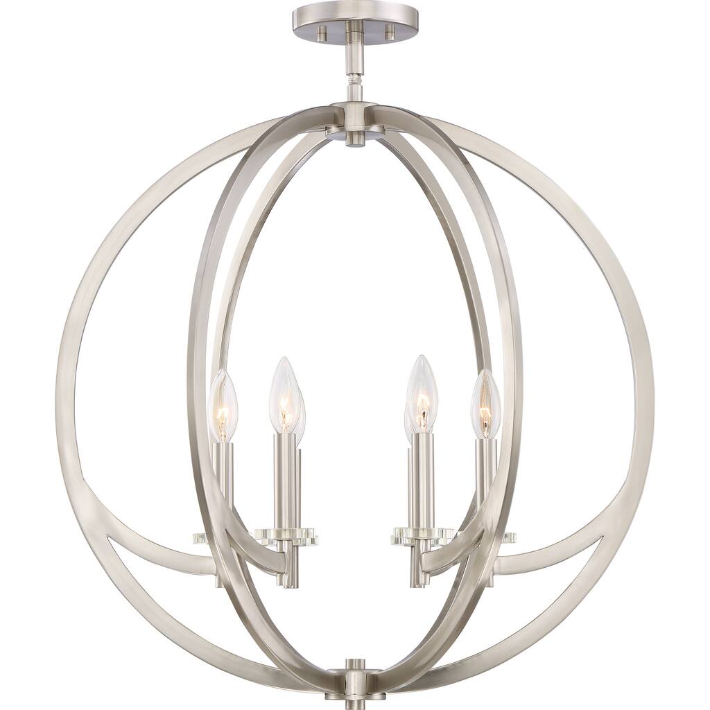 Quoizel Orion Brushed Nickel 6-light Semi-flush Mount