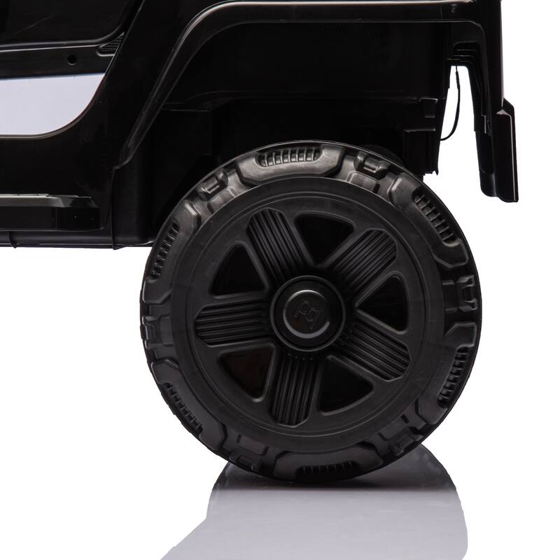 Kids' 12V Ride-On Truck with Early Education, LED Lights, and Music, Perfect Holiday Gift