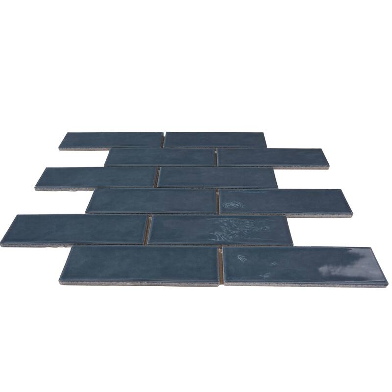 Forio 2" x 6" Brick Glossy Porcelain Mosaic Tile