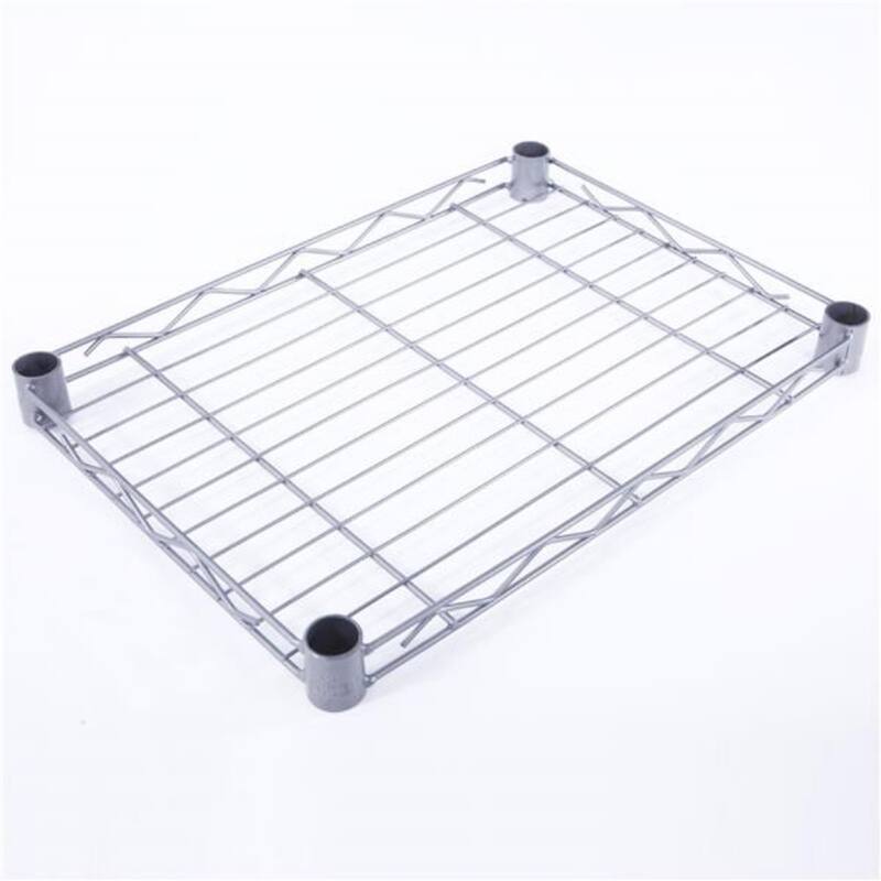 Rectangle Carbon Steel Metal Assembly 4-Shelf Storage Rack Silver Grey - 13.77" x 9.84" x 31.5"