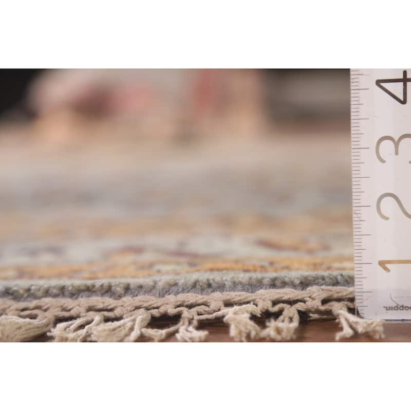 Heriz Serapi Indian Octagon Area Rug Hand-knotted Wool Carpet - 6'0"x 6'1"