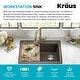 preview thumbnail 105 of 146, KRAUS Bellucci Workstation Topmount Drop-in Granite Kitchen Sink