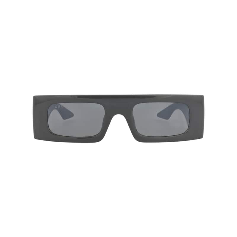 Gucci Shield-Frame Injection Sunglasses - Grey Grey Grey - Silver - Grey Lens
