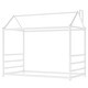 preview thumbnail 7 of 10, House Platform Twin Bed with Roof and Chimney Design, Sturdy Metal Frame