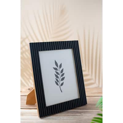 Ridged Rectangular Picture Frame - for 8" x 10" Photo - Black - 8-inchx10-inch