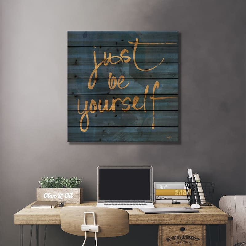 Brave Yourself I Print On Wood by Nola James - Multi-Color