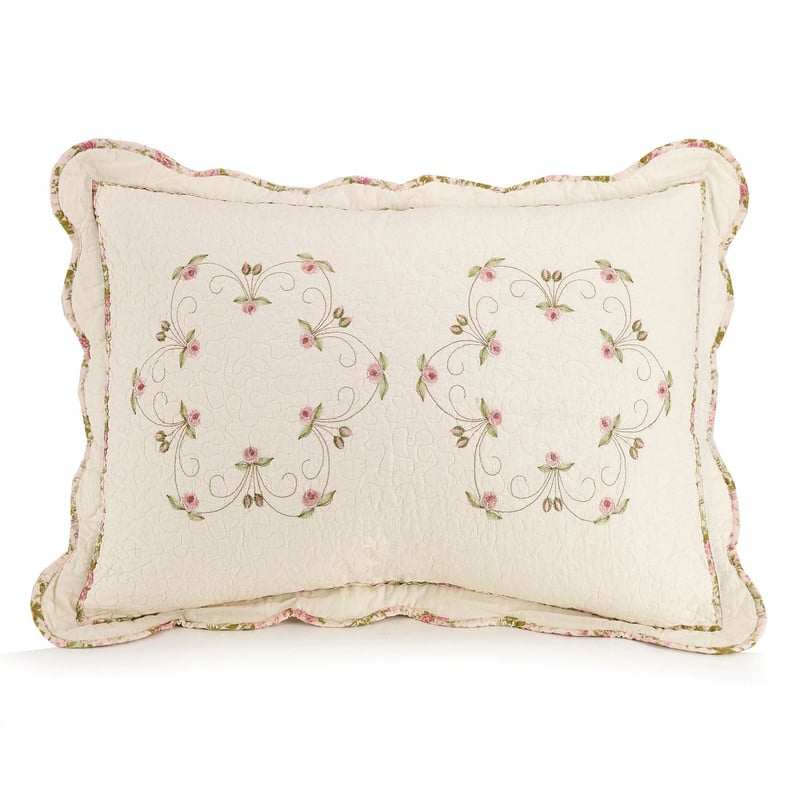 Porch & Den Ivy Floral Embroidered Quilt Set