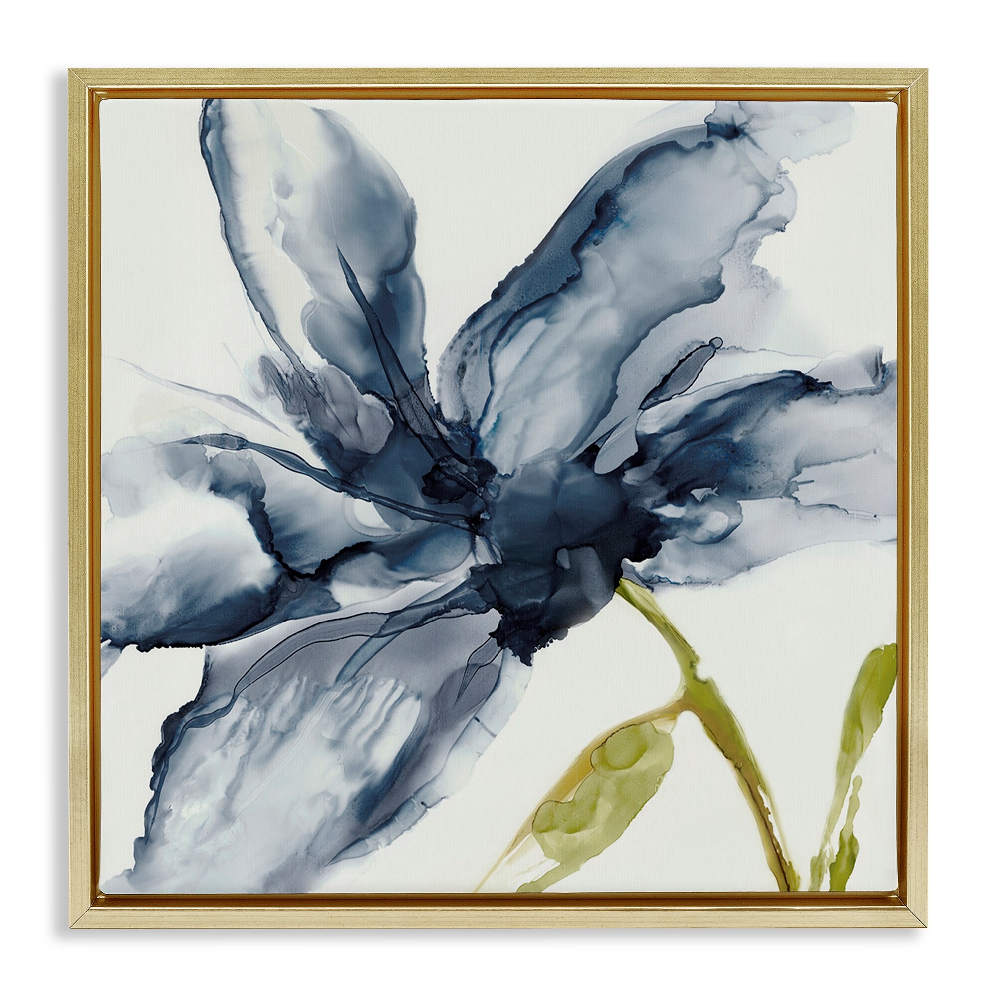 Stupell Petals Of Sky Flower Framed Floater Canvas Wall Art Design By Jacob Q
