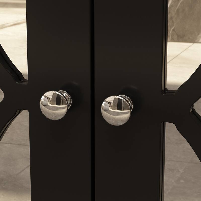 Timechee 55.1'' Accent Storage Cabinet Mirror Sideboard Buffet Cabinet