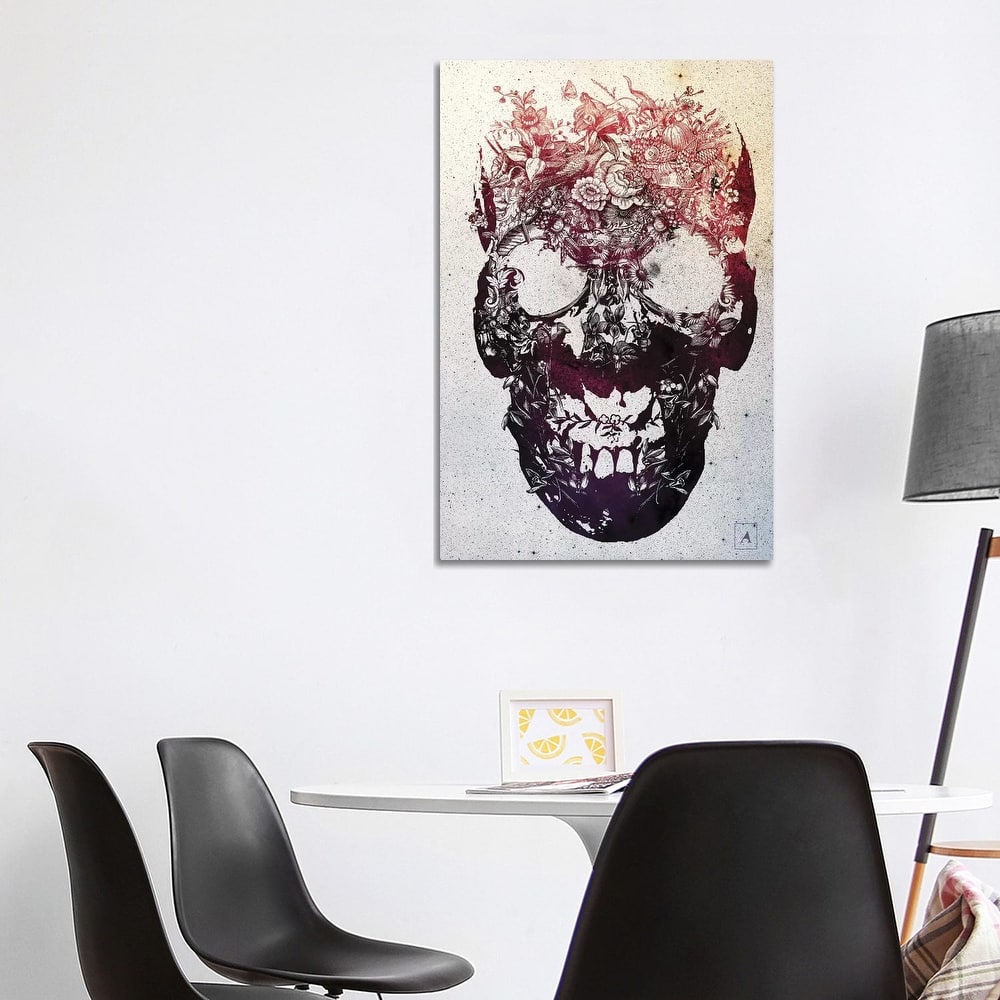 iCanvas "Floral Skull" by Ali Gulec Canvas Print