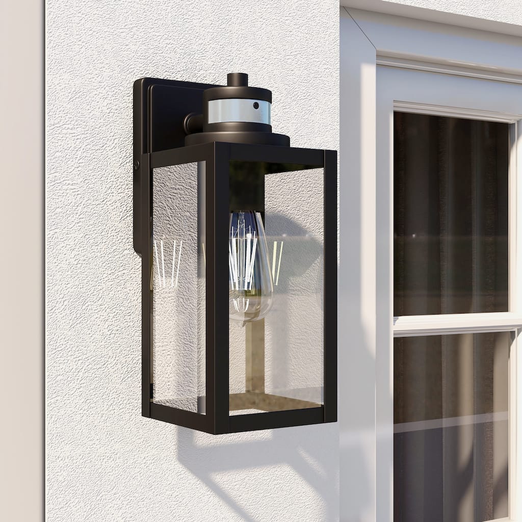 2Pack-1 Light Outdoor Wall Light Motion Sensor - 5"x6.61"x12.64"