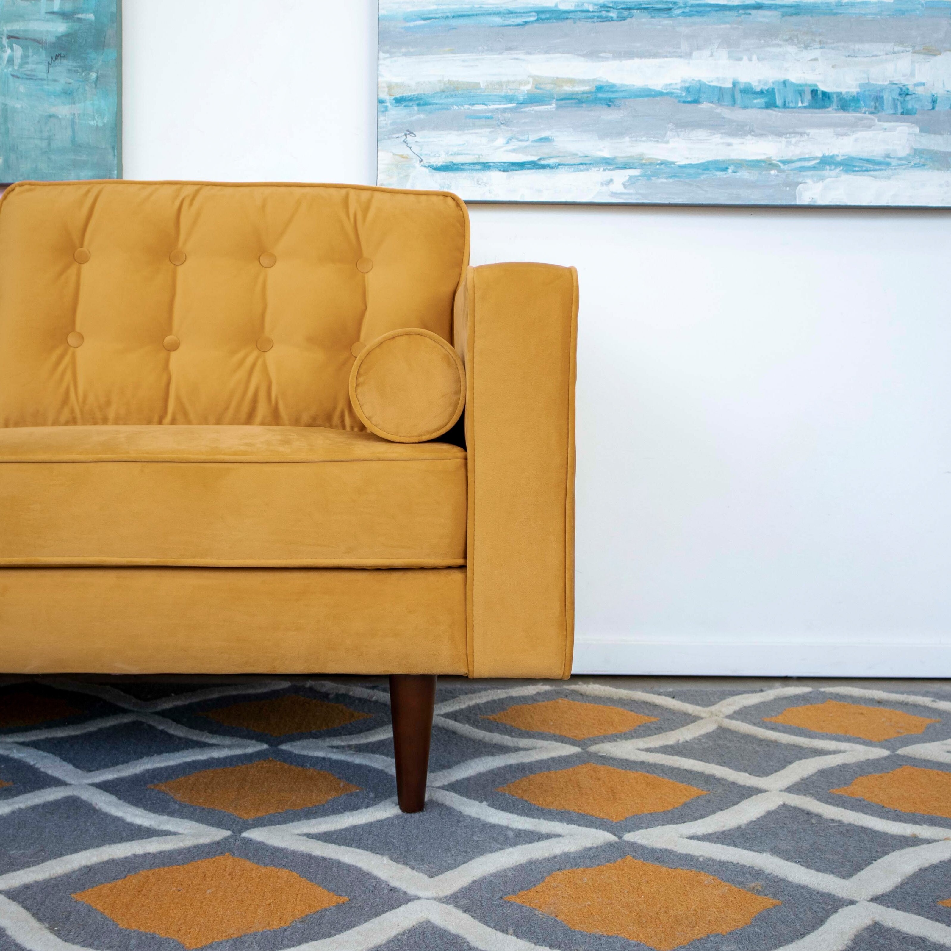 Mid Century Modern Harriet Burnt Orange Velvet Loveseat 32 H X 65 W X 35 D On Sale Overstock 32324843 Teal, orange, turquoise (pure water), light gray, light blue (laguna). mid century modern harriet burnt orange velvet loveseat 32 h x 65 w x 35 d