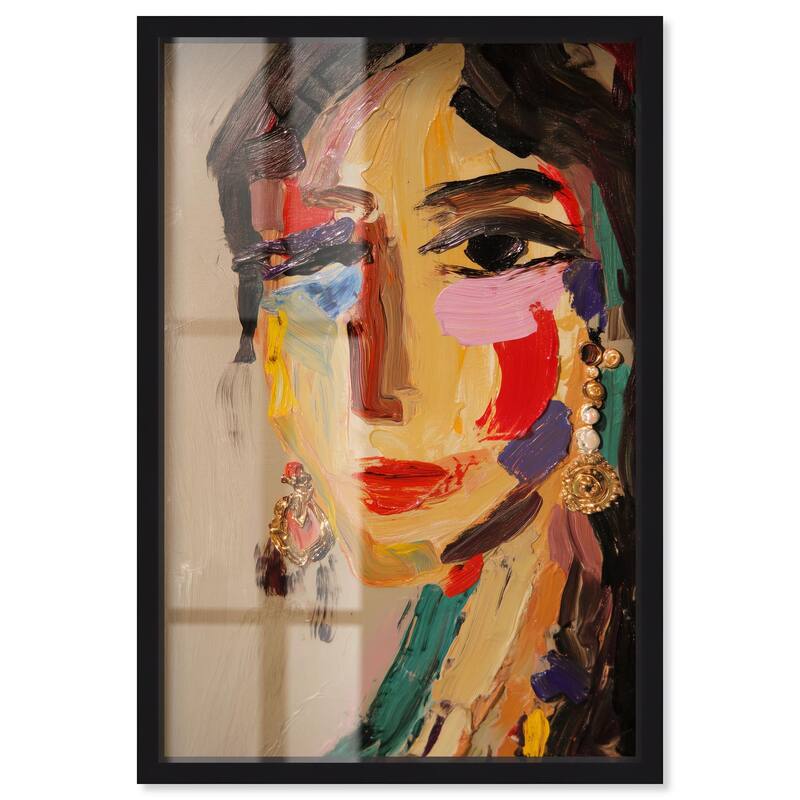 Colorful Expression II Shadowbox by Art Remedy - Black - 10" x 15"