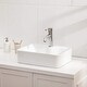 preview thumbnail 7 of 11, Rectangle Above Counter Porcelain Ceramic Bathroom Vessel Vanity Sink White with Faucet Hole