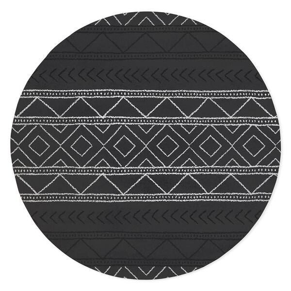 MOROCCAN GEO CHARCOAL Outdoor Rug By Kavka Designs Bed Bath & Beyond