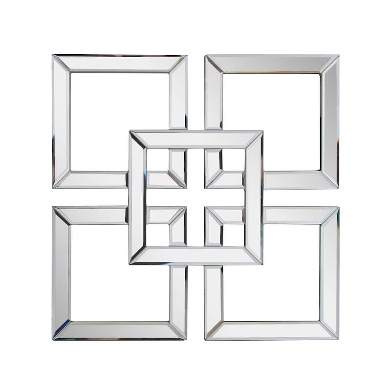 Allan Andrews Contemporary Layered Square Accent Mirror - 16" x 16"