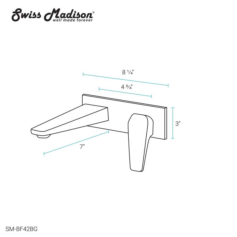 Swiss Madison SM-BF42 Voltaire 1.2 GPM Wall Mounted Single Hole