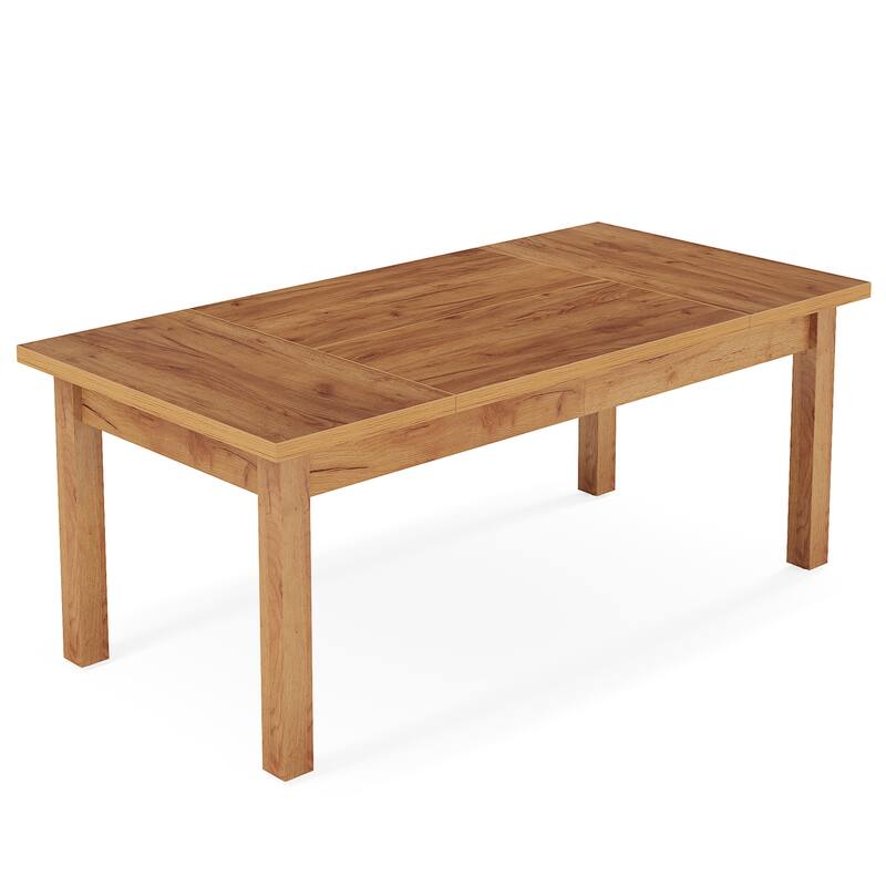 70 Inch Large Computer Desk, Office Desk with Solid Wood Leg, Executive Desk with Thickened Frame and Board