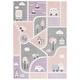 preview thumbnail 18 of 52, SAFAVIEH Carousel Kids Mihaila Neighborhood Rug 4' x 6' - Grey/Pink - Rectangle