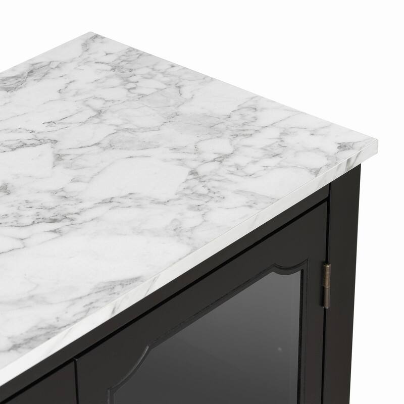 3-Doors Storage Cabinet with Large Storage Space for Living Room and Dining Room Storage