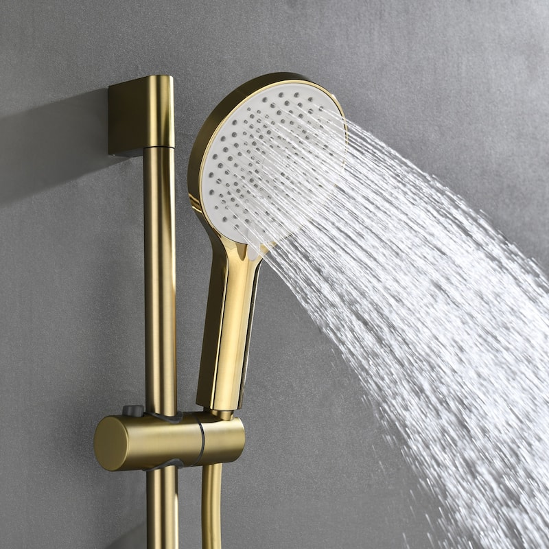 Modern Matte Black Wall Mounted Bathtub Faucet Shower System