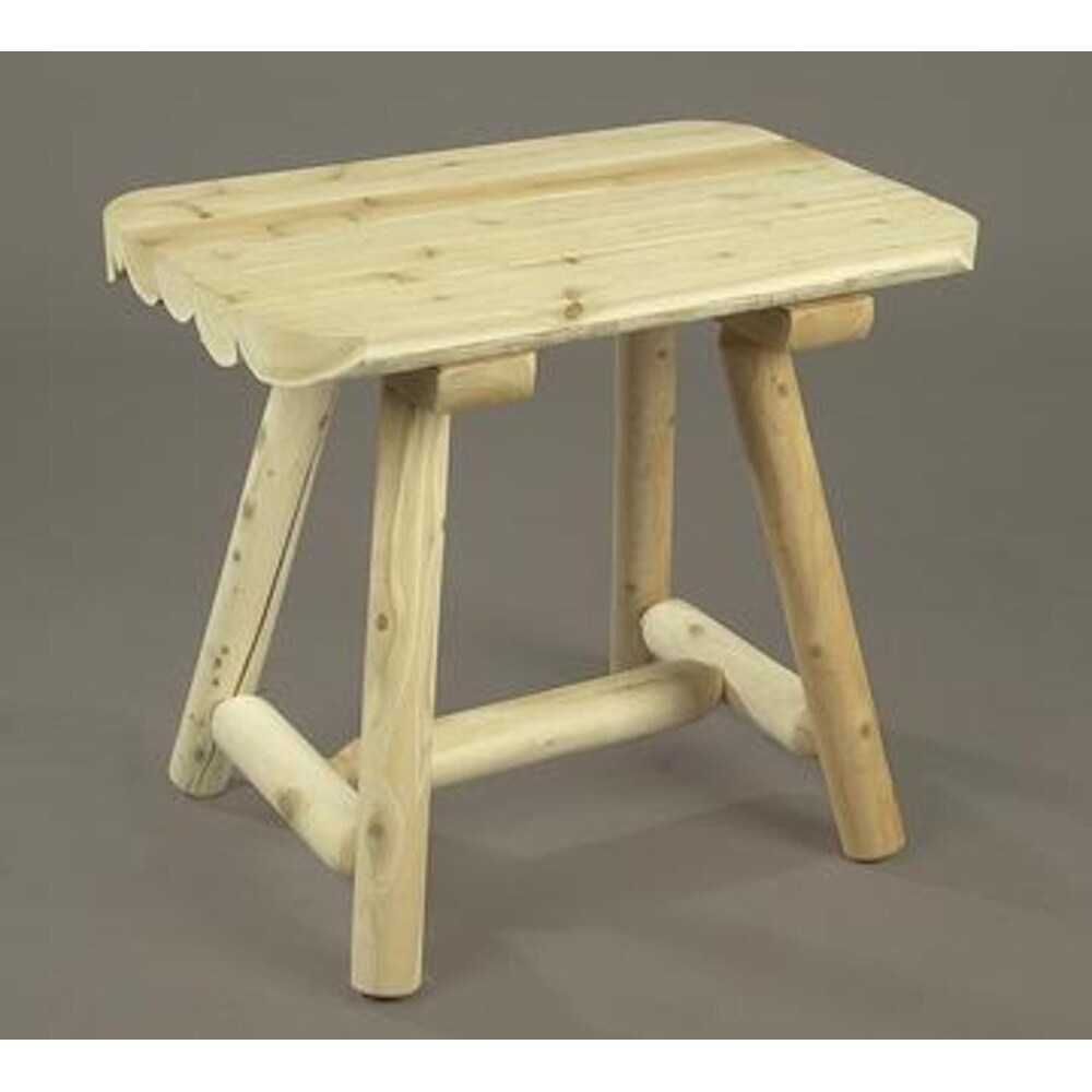 Overstock 27 inch Natural Northern Cedar Indoor Log Style Wooden End Table