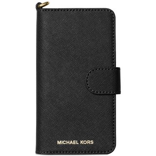 kompression morbiditet Statistikker Michael Kors Saffiano Leather Folio Phone Case for iPhone X - Black -  Overstock - 22903234
