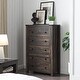 preview thumbnail 25 of 26, 48" Tall Farmhouse 5 Drawer Wood Dresser, Chest of Drawers for Bedroom