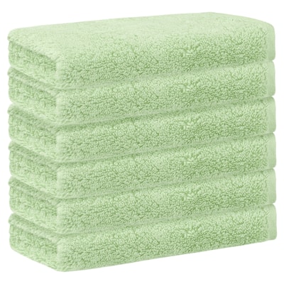 6 Pack Cotton Washcloths, Solid Face Cloths, Highly Absorbent and Quick Drying Towels for Hotel, Spa, Bathroom 13" x 13"