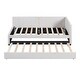 preview thumbnail 3 of 11, Twin Mattress Holde Daybed Frame with Trundle - Beige
