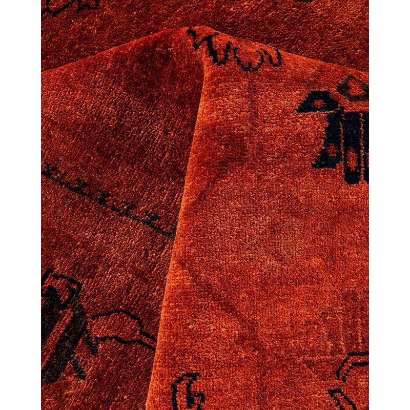 Vibrance, One-of-a-Kind Handmade Area Rug - Red, 6' 0" x 8' 9" - 6' 0" x 8' 9"