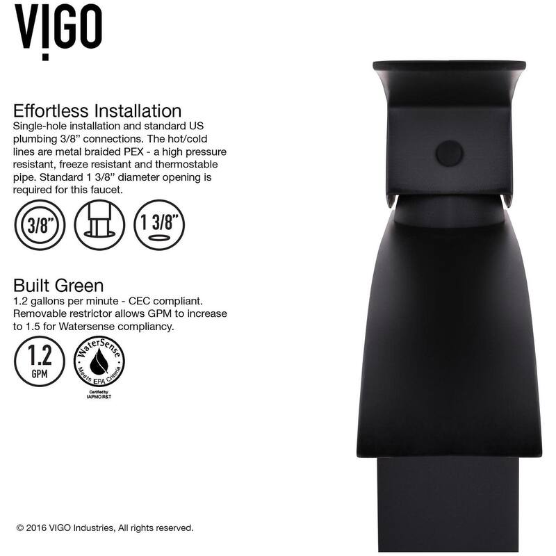 Vigo 16-1/2" Glass Bathroom Vessel Sink with Duris Single Hole