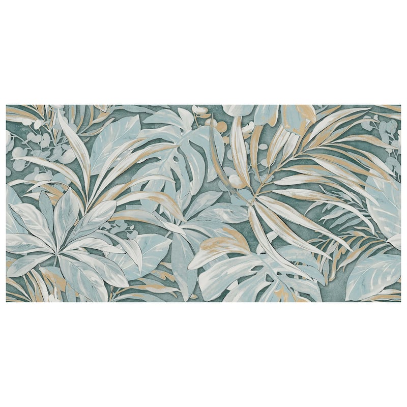 Merola Tile Parete Tropici Blue 23-1/2" x 47" Porcelain Floor and Wall Tile