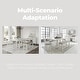 preview thumbnail 9 of 8, Signature Design by Ashley Robbinsdale White Counter Height Dining Extension Table - 42" W x 86" D x 36" H